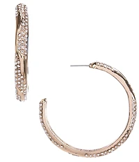 Gemma Layne Thick Pave Hoop Earrings