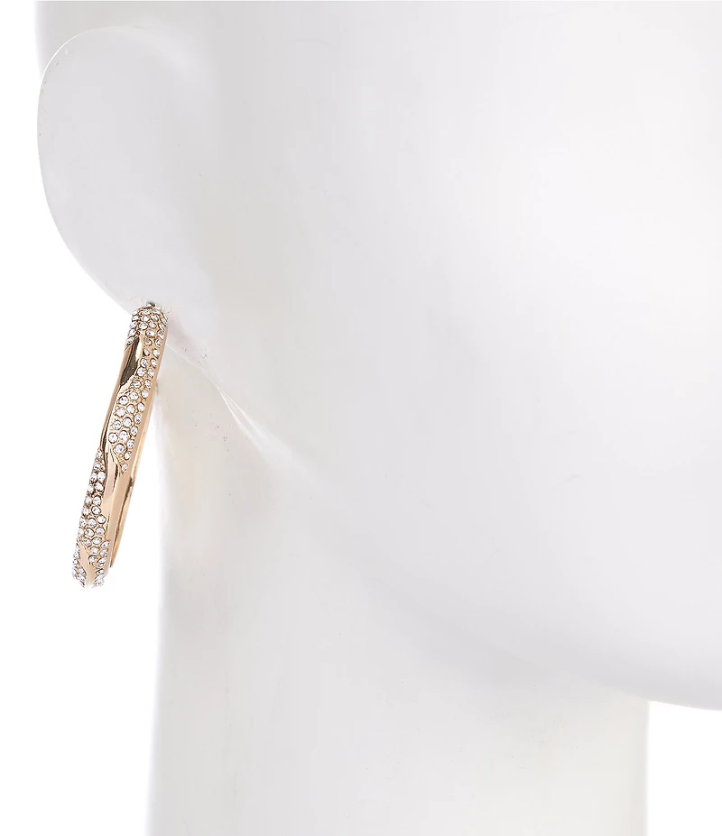 Gemma Layne Thick Pave Hoop Earrings