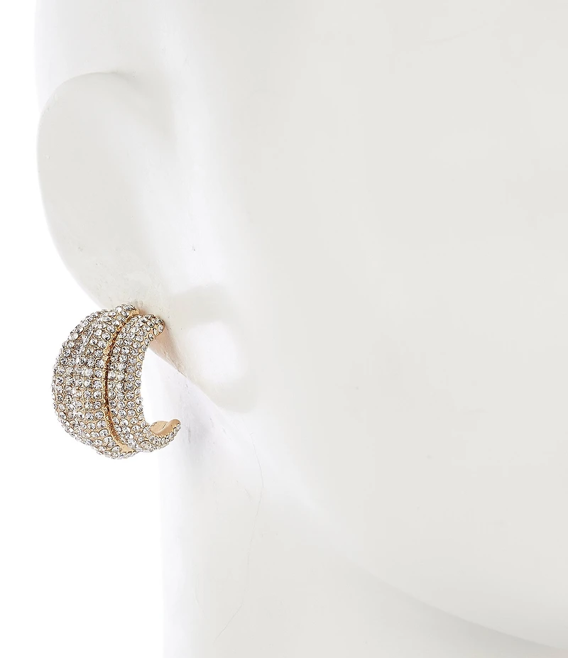 Gemma Layne Thick Pave Hoop Earrings
