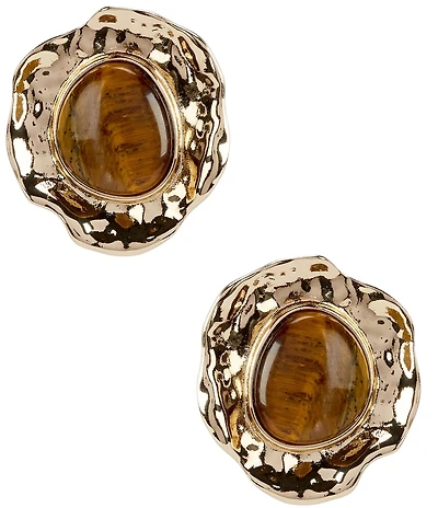 Gemma Layne Tigers Eye Statement Stud Earrings