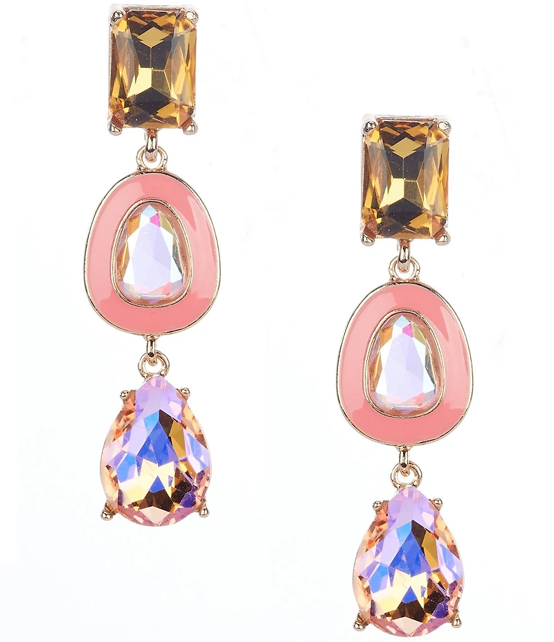 Gemma Layne Triple Stone Linear Earrings