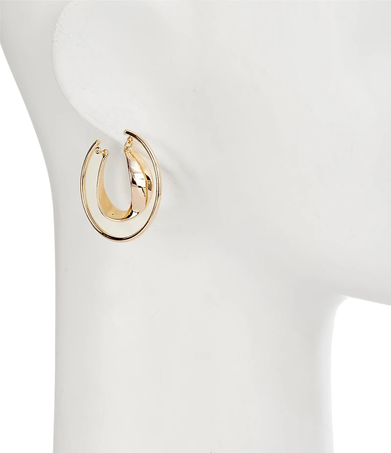 Gemma Layne Twisted Metal Wire Hoop Earrings