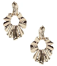 Gemma Layne Wavy Metal Statement Drop Earrings