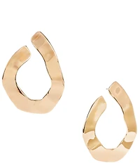 Gemma Layne Wavy Polished Metal Drop Earrings