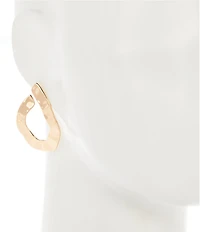 Gemma Layne Wavy Polished Metal Drop Earrings