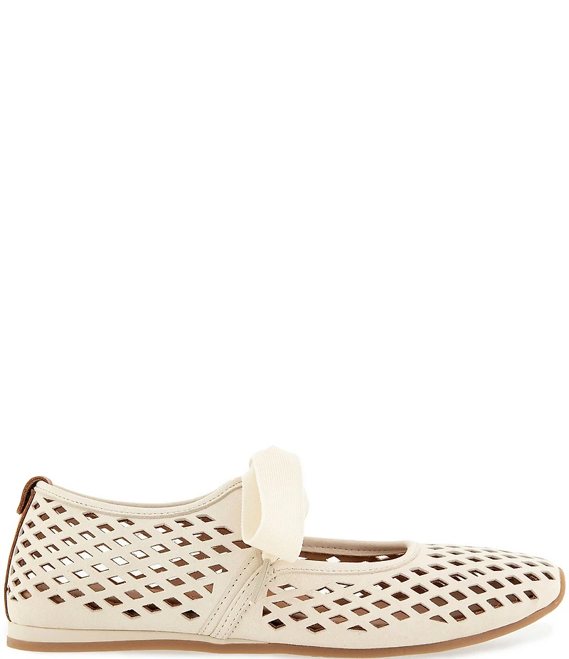 Gentle Souls Annalise Perforated Leather Ribbon Ballet Sneakers