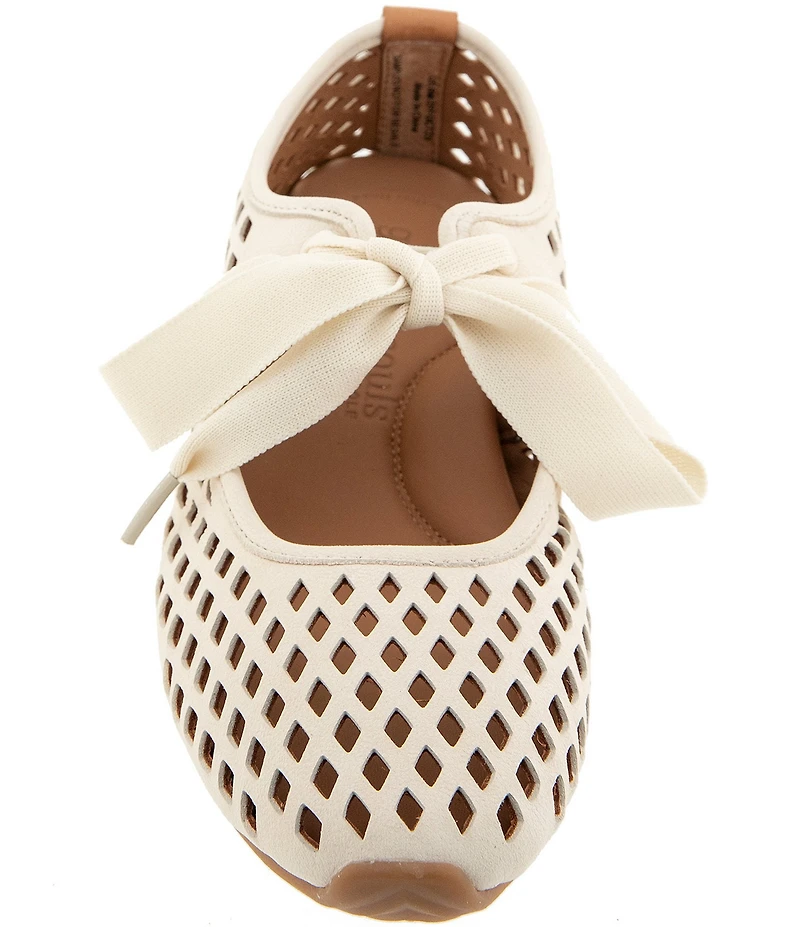 Gentle Souls Annalise Perforated Leather Ribbon Ballet Sneakers