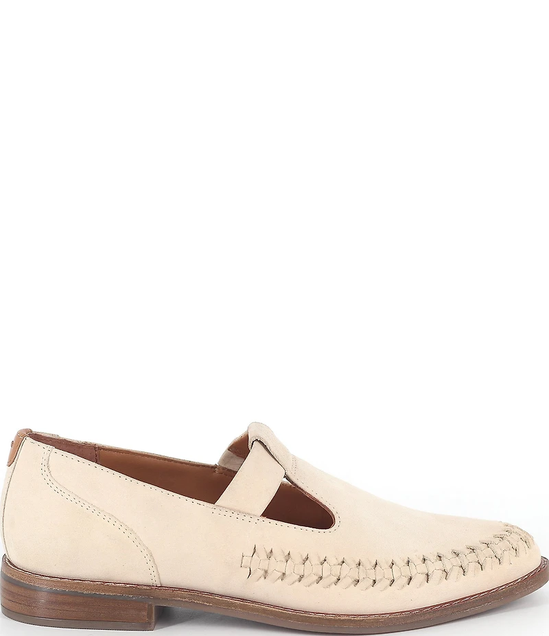 Gentle Souls Argyle Leather Woven Detail Loafers