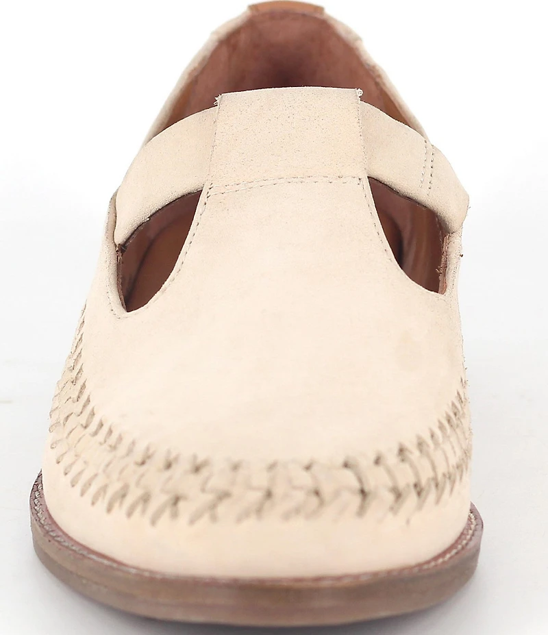 Gentle Souls Argyle Leather Woven Detail Loafers
