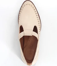 Gentle Souls Argyle Leather Woven Detail Loafers
