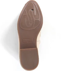 Gentle Souls Argyle Leather Woven Detail Loafers