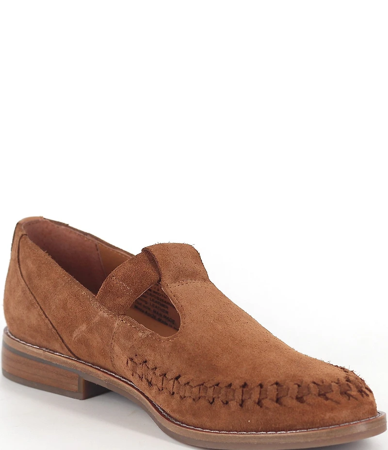 Gentle Souls Argyle Suede Woven Detail Loafers