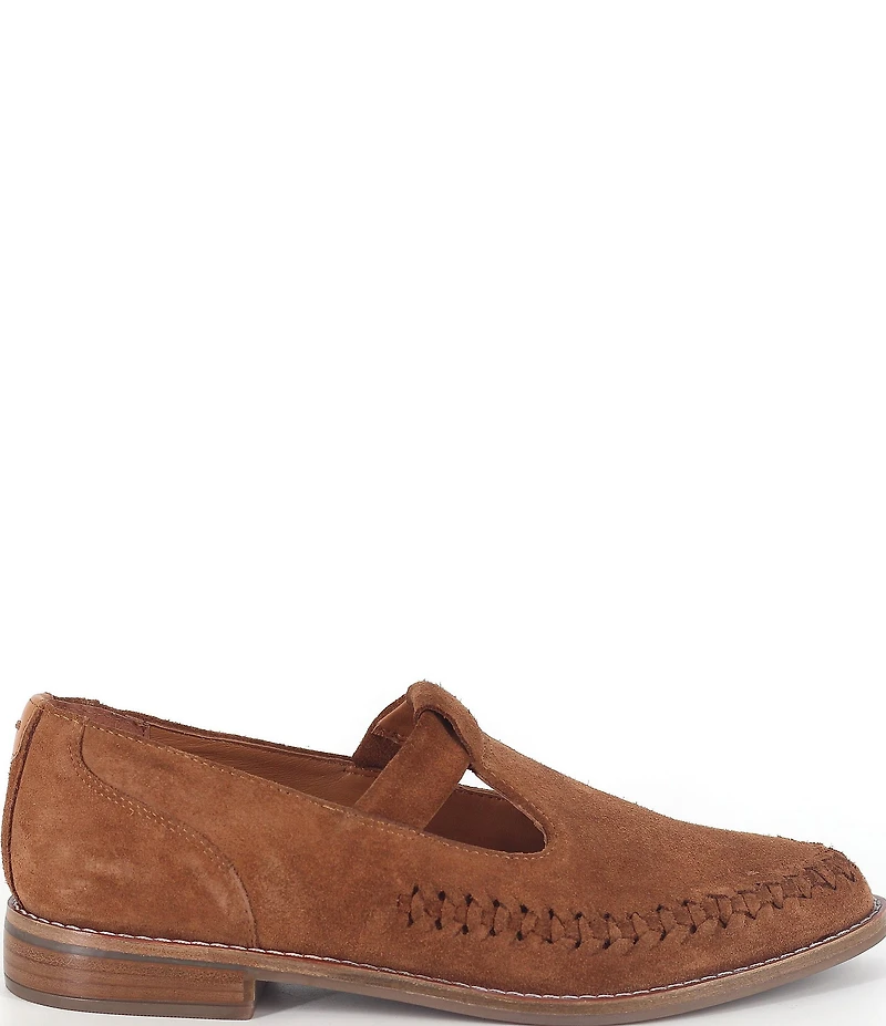 Gentle Souls Argyle Suede Woven Detail Loafers