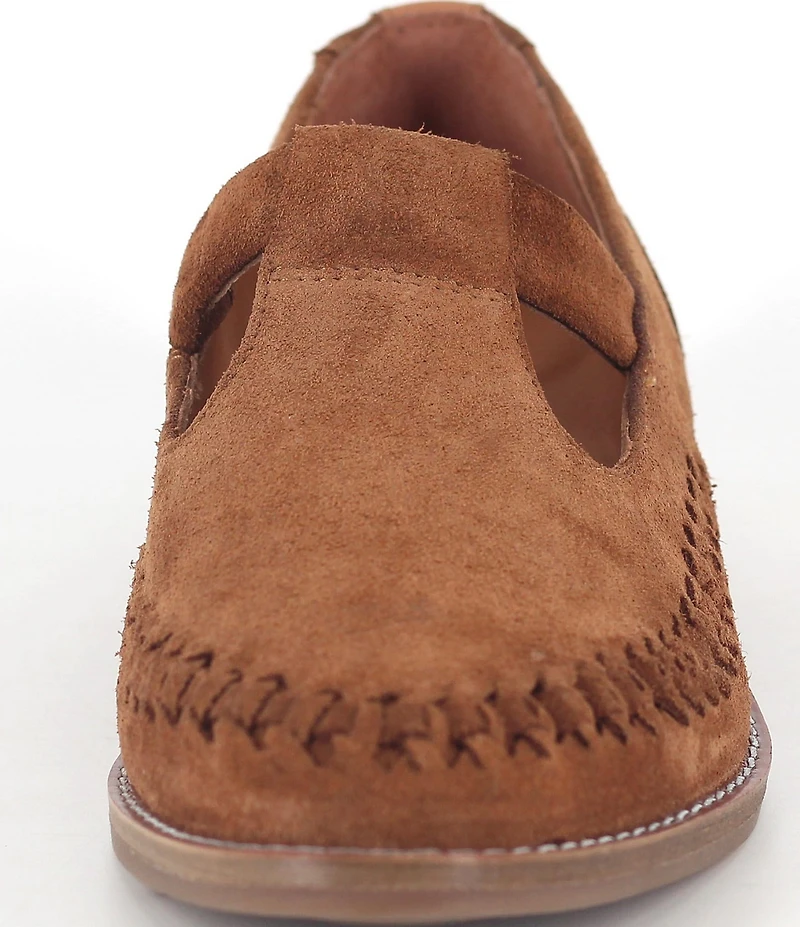 Gentle Souls Argyle Suede Woven Detail Loafers