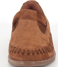 Gentle Souls Argyle Suede Woven Detail Loafers