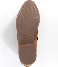 Gentle Souls Argyle Suede Woven Detail Loafers