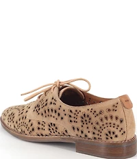 Gentle Souls Aronson Laser Cut Perforation Suede Oxfords