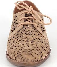 Gentle Souls Aronson Laser Cut Perforation Suede Oxfords