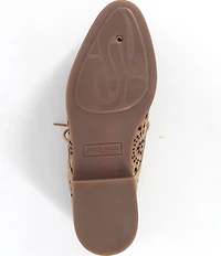 Gentle Souls Aronson Laser Cut Perforation Suede Oxfords