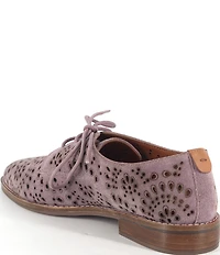 Gentle Souls Aronson Laser Cut Perforation Suede Oxfords