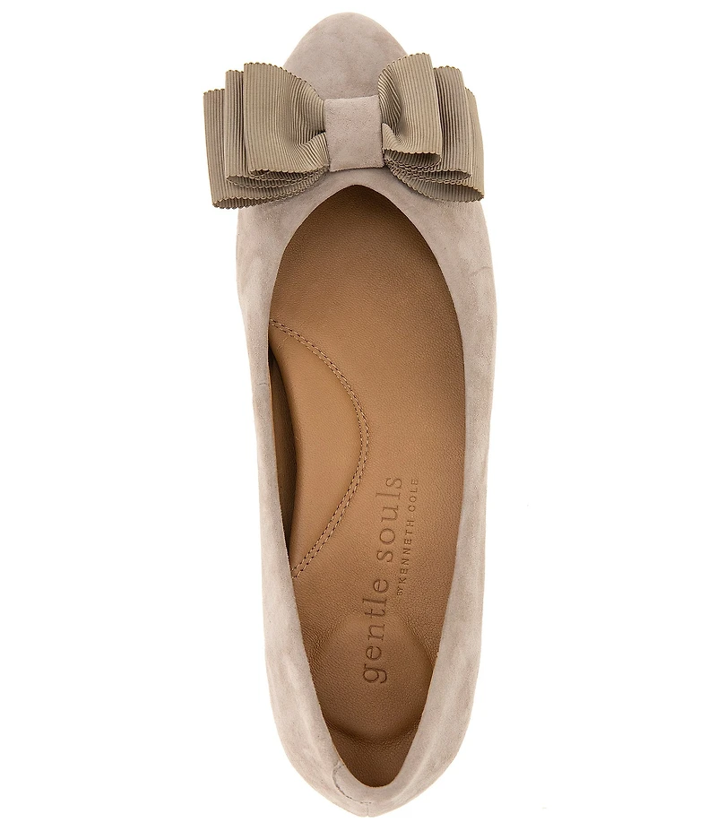 Gentle Souls Atlas Suede Bow Dress Flats