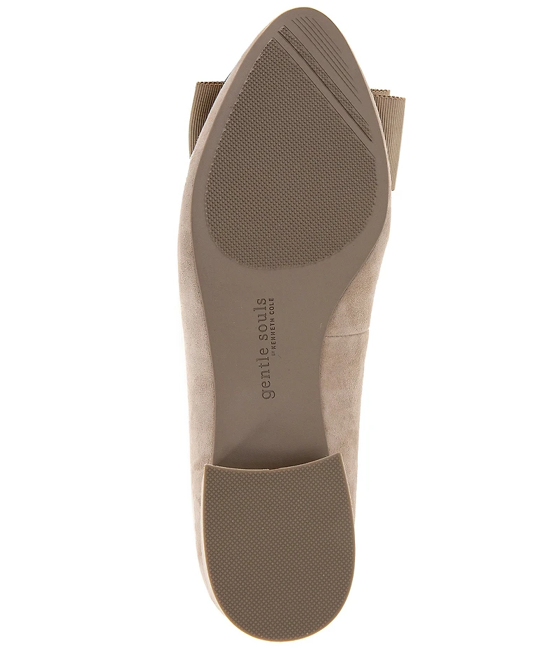 Gentle Souls Atlas Suede Bow Dress Flats