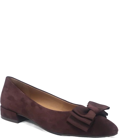 Gentle Souls Atlas Suede Bow Dress Flats