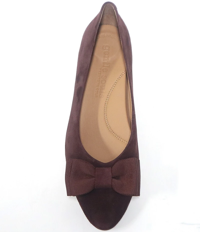 Gentle Souls Atlas Suede Bow Dress Flats