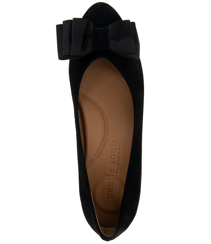 Gentle Souls Atlas Suede Bow Dress Flats