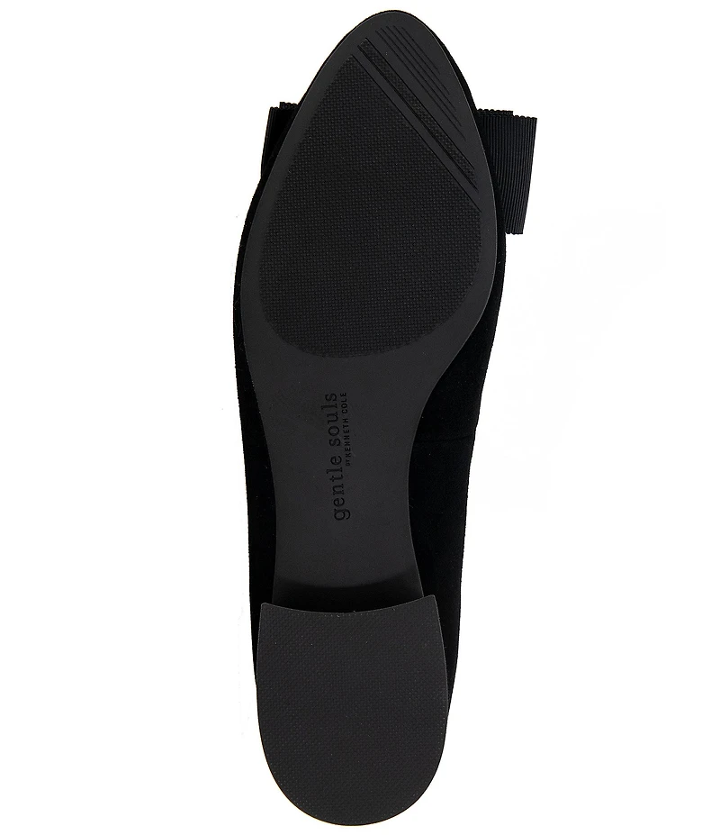 Gentle Souls Atlas Suede Bow Dress Flats