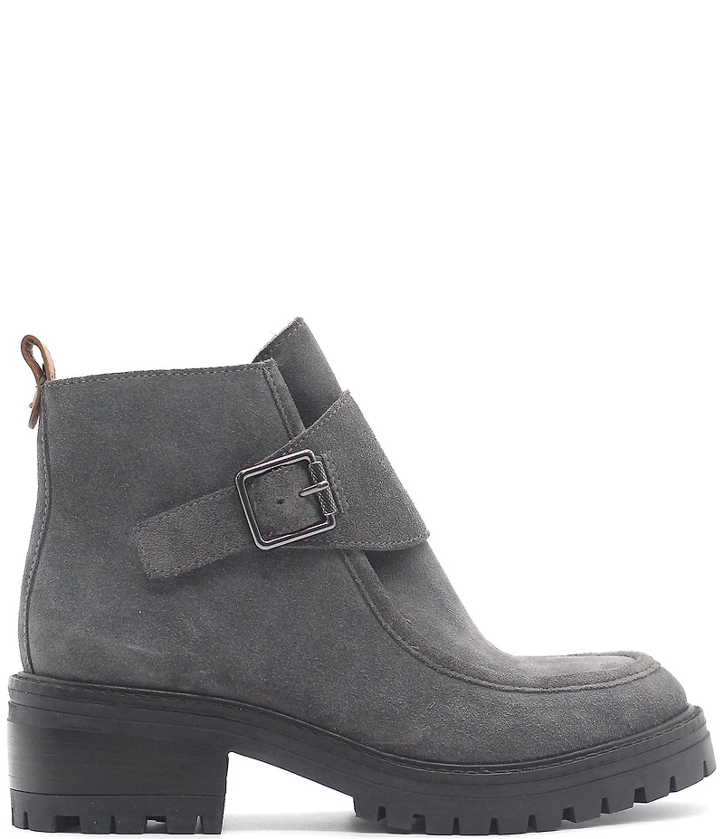 Gentle Souls Baden Suede Monk Strap Hardware Booties