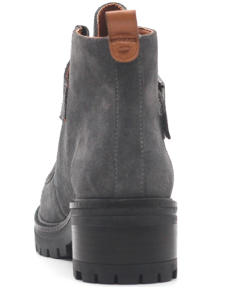 Gentle Souls Baden Suede Monk Strap Hardware Booties