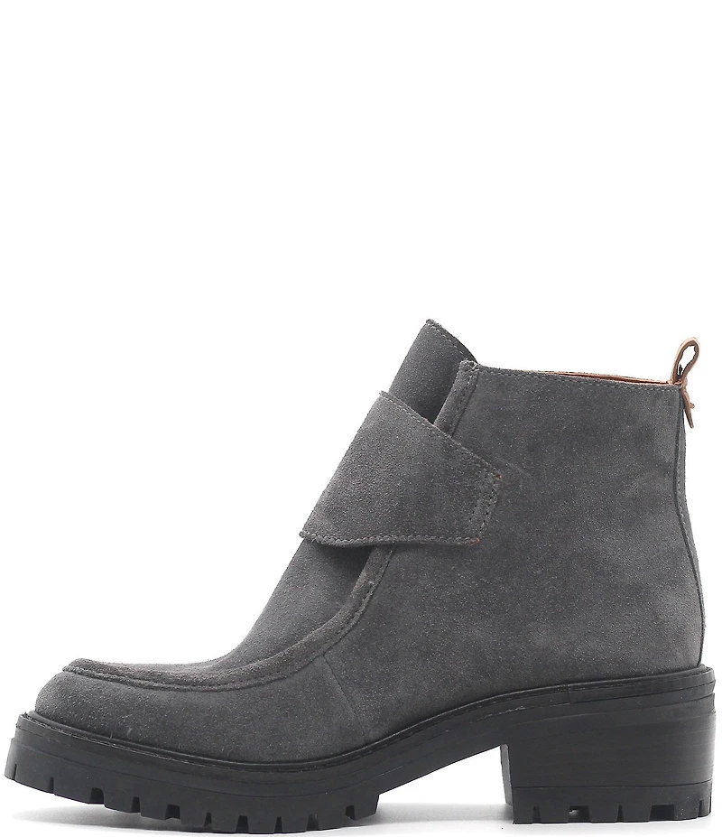 Gentle Souls Baden Suede Monk Strap Hardware Booties