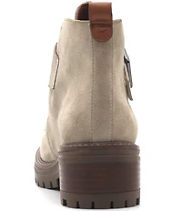 Gentle Souls Baden Suede Monk Strap Hardware Booties