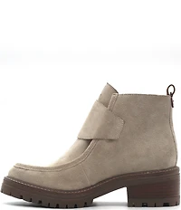 Gentle Souls Baden Suede Monk Strap Hardware Booties