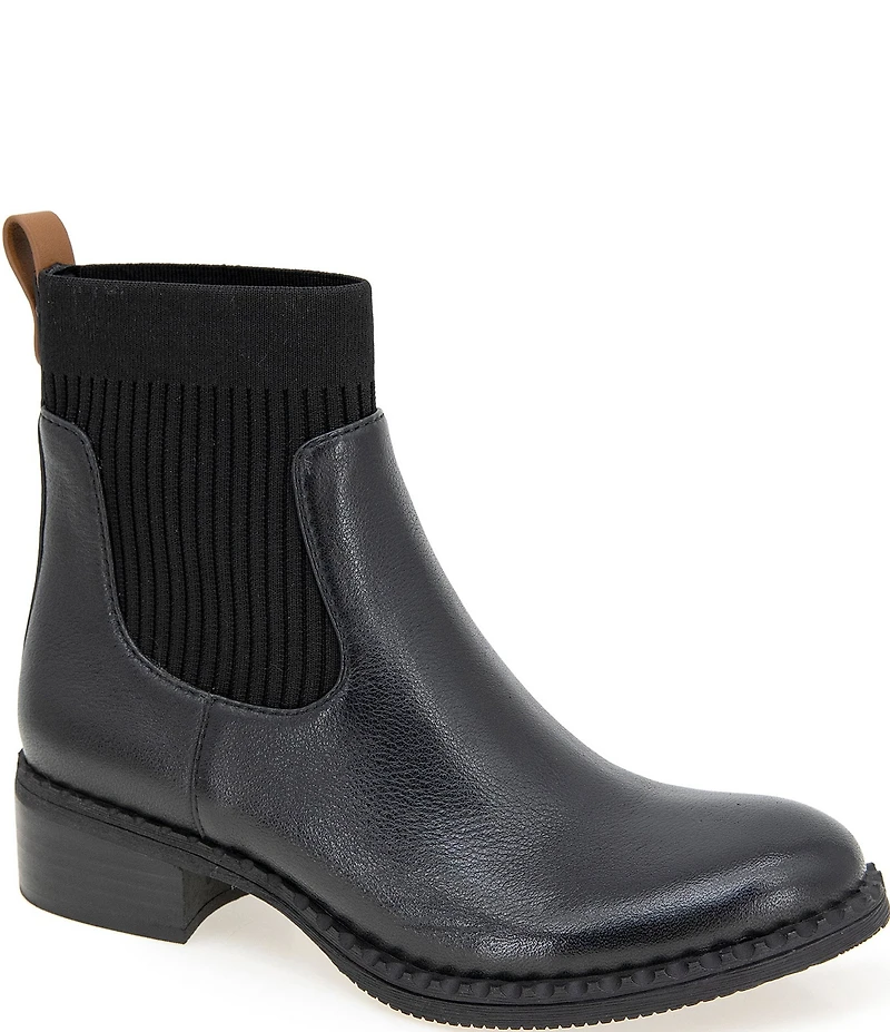 Gentle Souls Best Elastic Leather Chelsea Booties