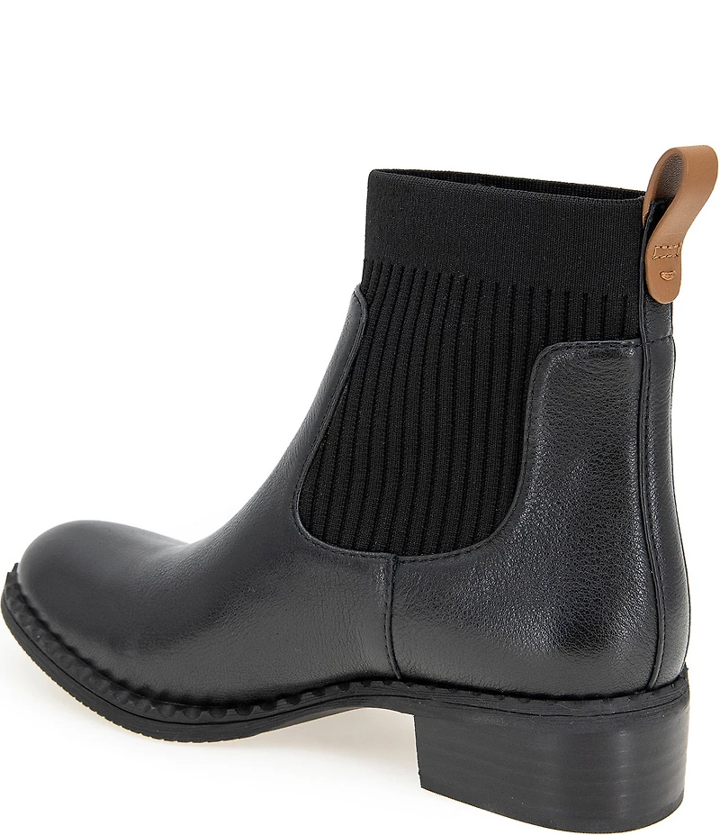 Gentle Souls Best Elastic Leather Chelsea Booties