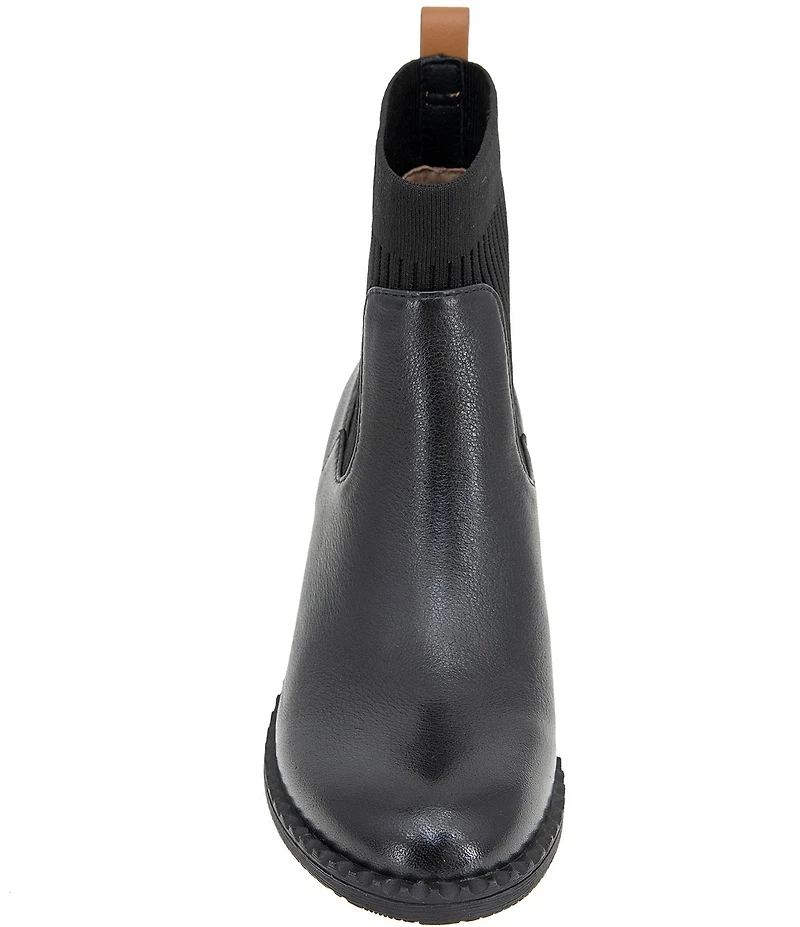 Gentle Souls Best Elastic Leather Chelsea Booties