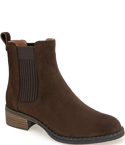 Gentle Souls Best Elastic Suede Chelsea Booties