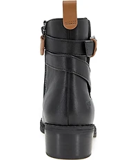Gentle Souls Bolton Leather Buckled Strap Chelsea Booties