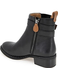 Gentle Souls Bolton Leather Buckled Strap Chelsea Booties