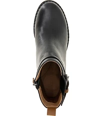Gentle Souls Bolton Leather Buckled Strap Chelsea Booties
