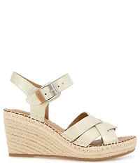 Gentle Souls Caspian Metallic Leather Espadrille Sandals