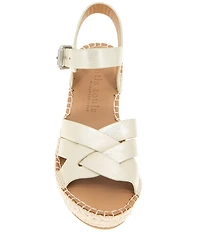 Gentle Souls Caspian Metallic Leather Espadrille Sandals