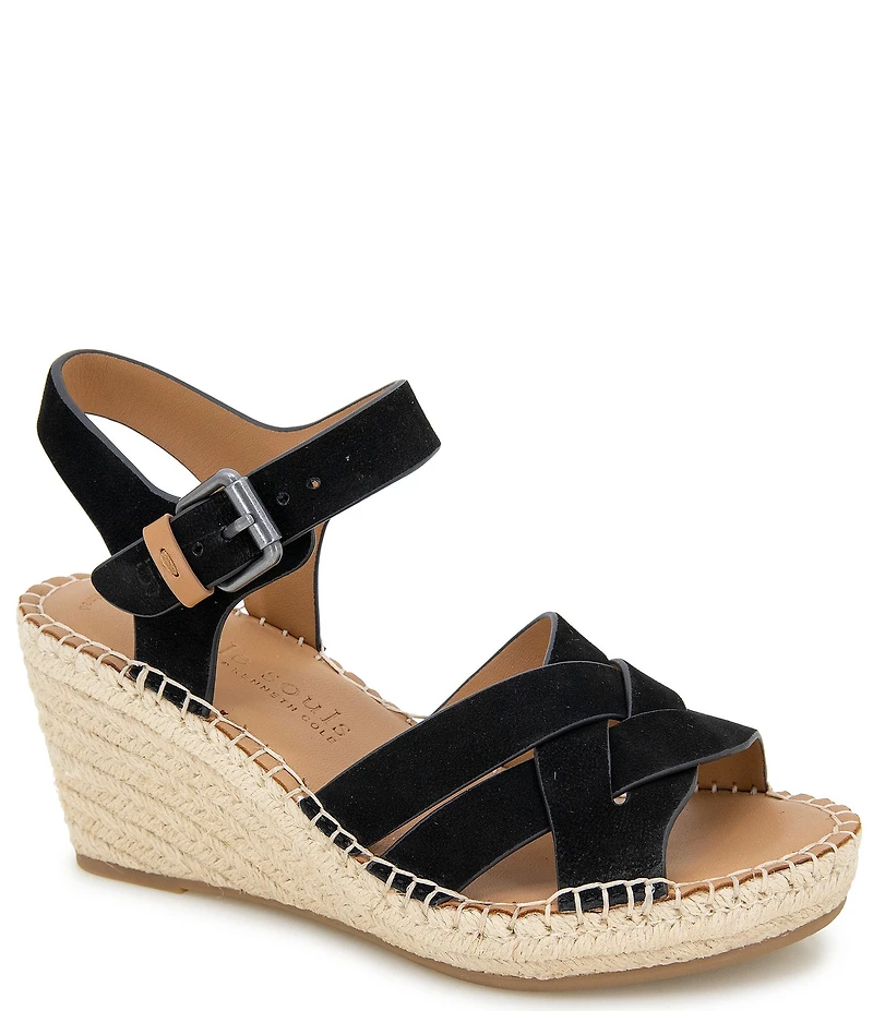 Gentle Souls Caspian Nubuck Suede Espadrille Sandals