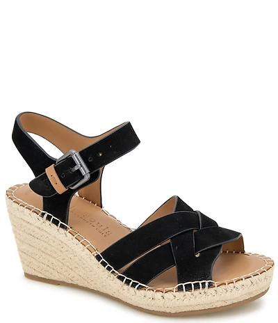 Gentle Souls Caspian Nubuck Suede Espadrille Sandals
