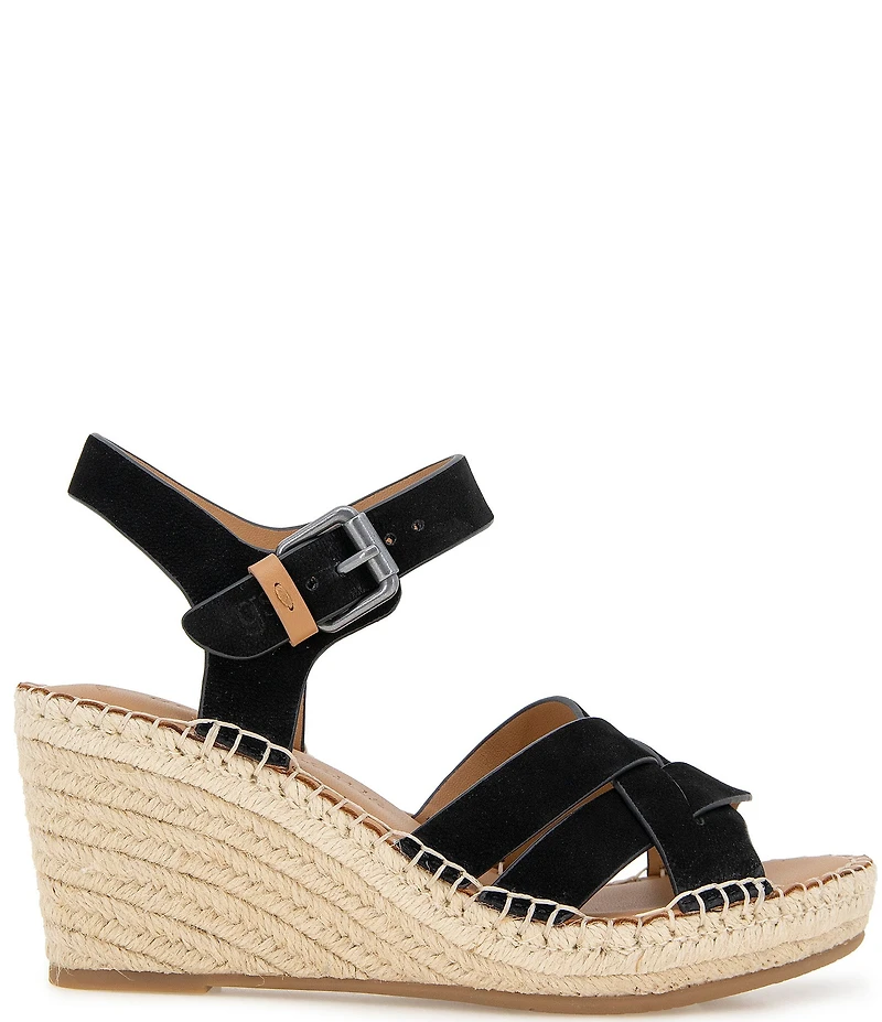 Gentle Souls Caspian Nubuck Suede Espadrille Sandals