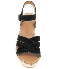 Gentle Souls Caspian Nubuck Suede Espadrille Sandals
