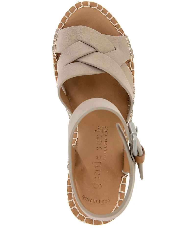 Gentle Souls Caspian Nubuck Suede Espadrille Sandals
