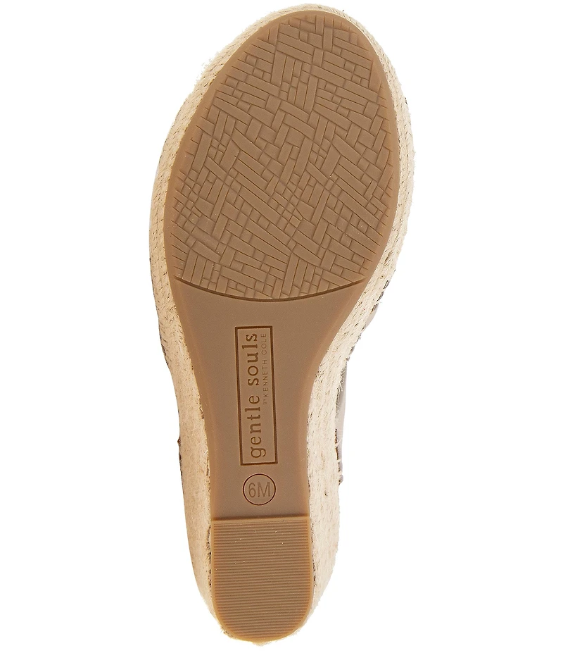 Gentle Souls Caspian Nubuck Suede Espadrille Sandals